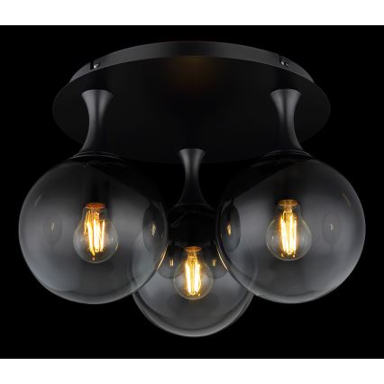 Globo - Loftlampe 3xE27/10W/230V diameter 46 cm sort