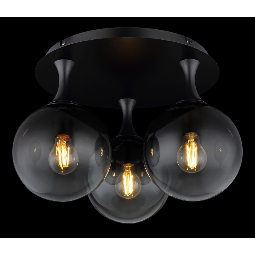 Globo - Loftlampe 3xE27/10W/230V diameter 46 cm sort