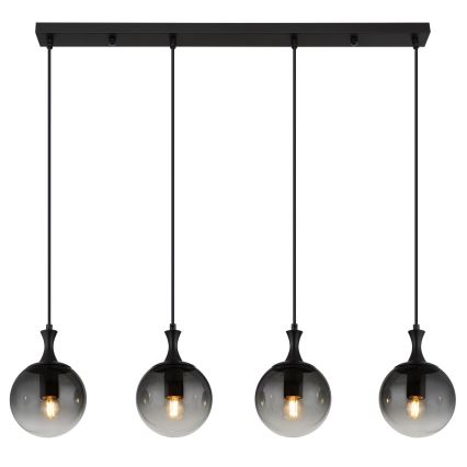 Globo - Pendel 4xE27/10W/230V sort