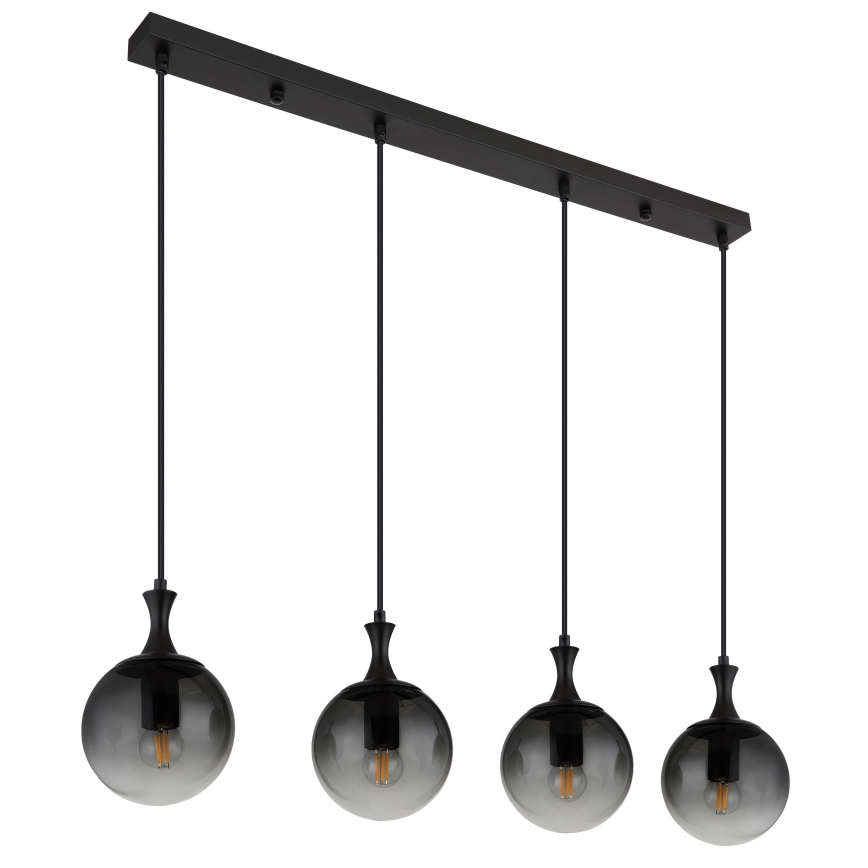 Globo - Pendel 4xE27/10W/230V sort