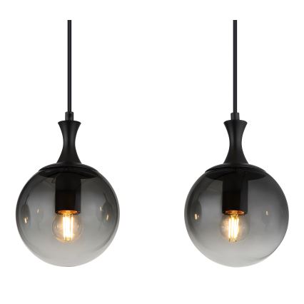 Globo - Pendel 4xE27/10W/230V sort