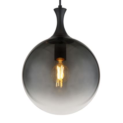 Globo - Pendel 1xE27/10W/230V diameter 25 cm sort