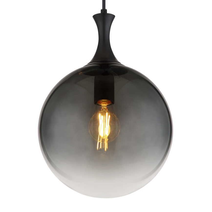 Globo - Pendel 1xE27/10W/230V diameter 25 cm sort