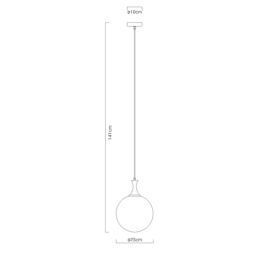 Globo - Pendel 1xE27/10W/230V diameter 25 cm sort