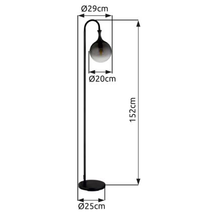 Globo - Gulvlampe 1xE27/10W/230V