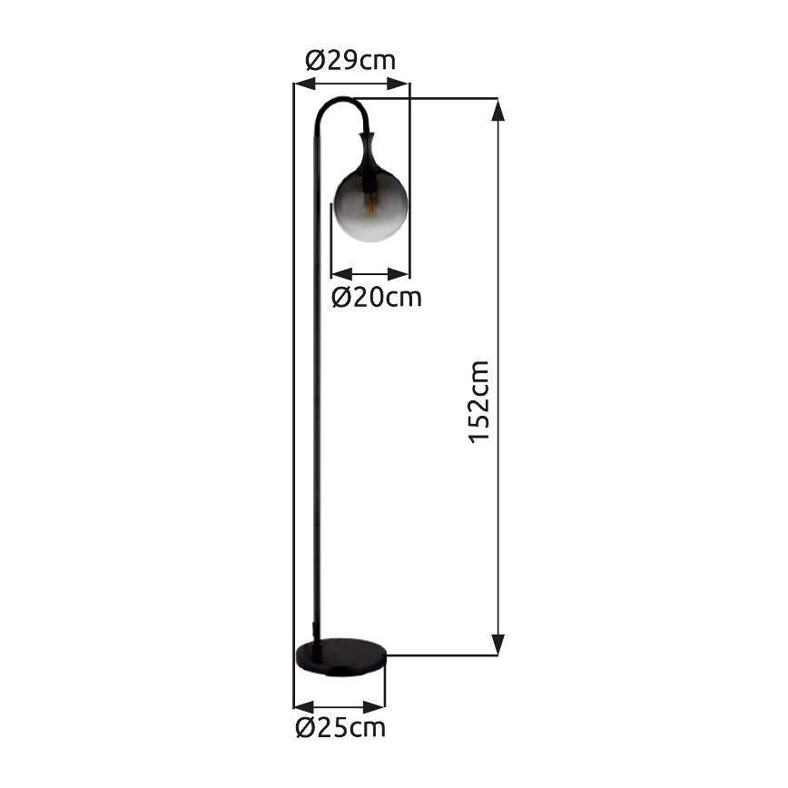 Globo - Gulvlampe 1xE27/10W/230V