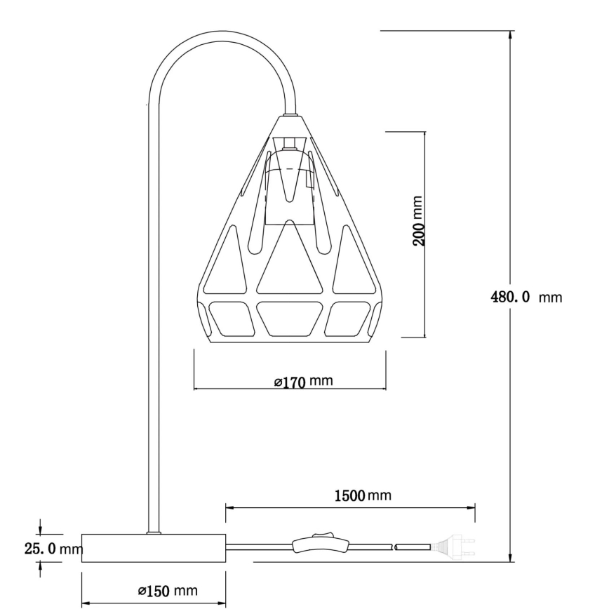 Globo - Bordlampe 1xE27/40W/230V