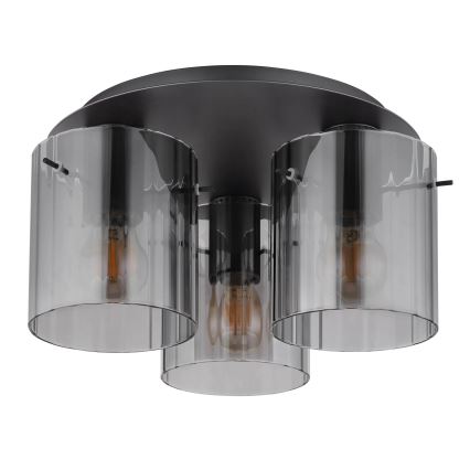 Globo - Loftlampe 3xE27/40W/230V diameter 37 cm grå