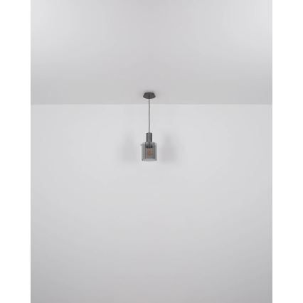 Globo - Pendel 1xE27/40W/230V diameter 18 cm brun