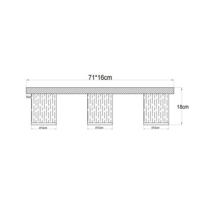 Globo - Loftlampe 3xE27/40W/230V 16x71 cm