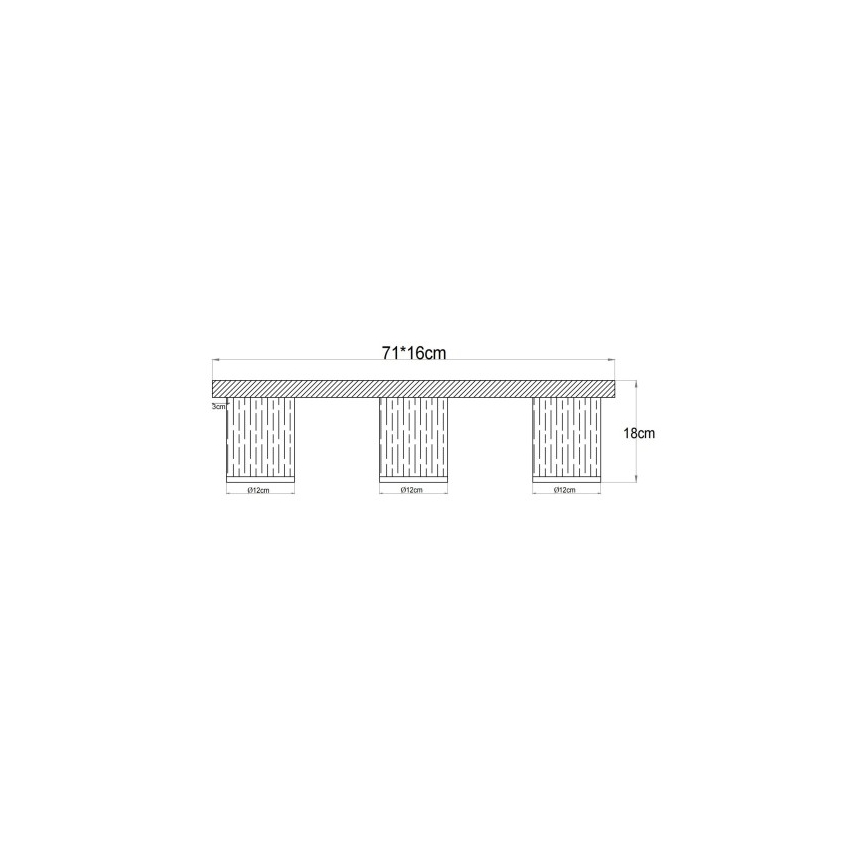 Globo - Loftlampe 3xE27/40W/230V 16x71 cm