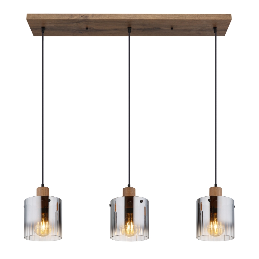 Globo - Lysekrone med wireophæng 3xE27/60W/230V