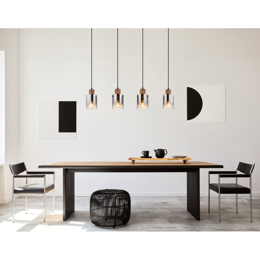 Globo - Pendel på ledning 4xE27/40W/230V