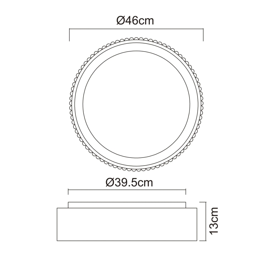 Globo - LED loftlampe LED/45W/230V 2700/4000/6000K Ø 46 cm sort
