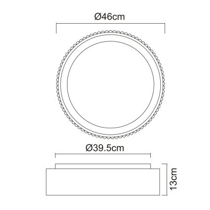 Globo - LED loftlampe LED/45W/230V 2700/4000/6000K Ø 46 cm hvid