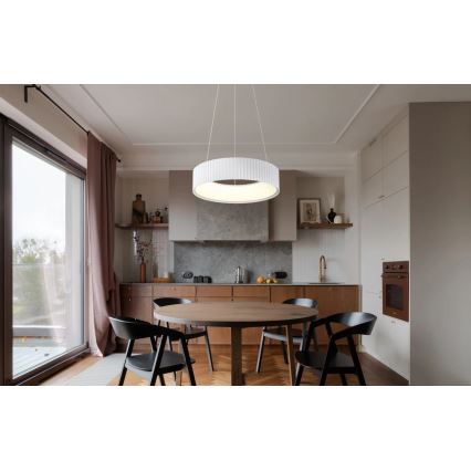 Globo - LED-pendel med wire LED/45W/230V 2700/4000/6000K Ø 46 cm hvid