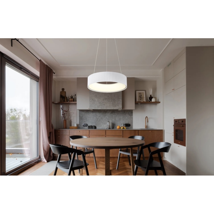 Globo - LED-pendel med wire LED/45W/230V 2700/4000/6000K Ø 46 cm hvid