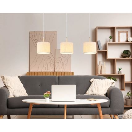 Globo - Pendel på wire 3xE27/40W/230V