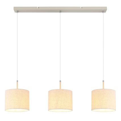 Globo - Pendel på wire 3xE27/40W/230V