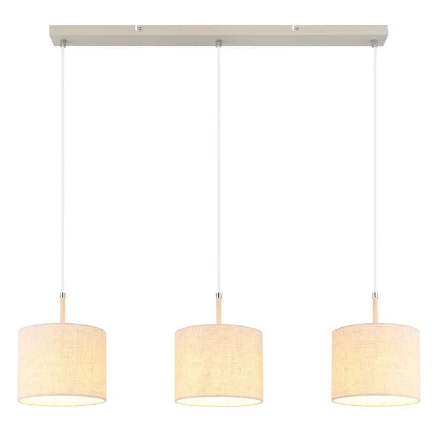 Globo - Pendel på wire 3xE27/40W/230V