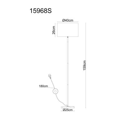 Globo - Gulvlampe 1xE27/60W/230V