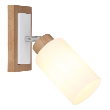 Globo - Væglampe med spot 1xE27/60W/230V beige/hvid