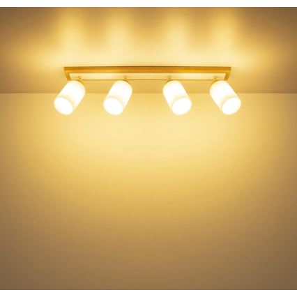 Globo - Loftspot 4xE27/60W/230V beige/hvid