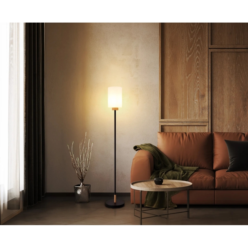 Globo - Gulvlampe 1xE27/60W/230V sort/hvid