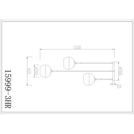 Globo - Kabelpendel 3xE27/60W/230V