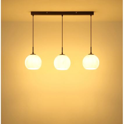 Globo - Pendel med wireophæng 3xE27/60W/230V