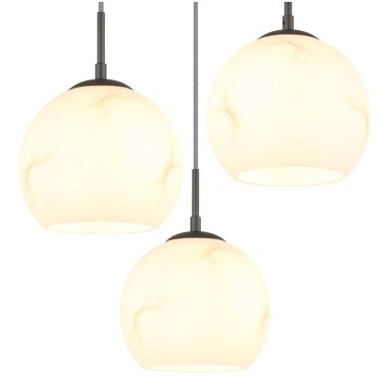 Globo - Pendellampe med ledning 3xE27/60W/230V Ø 42,5 cm