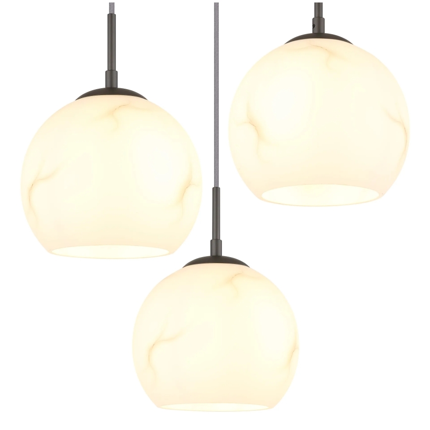 Globo - Pendellampe med ledning 3xE27/60W/230V Ø 42,5 cm