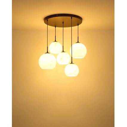 Globo - Lysekrone med kabelophæng 5xE27/60W/230V Ø 75 cm