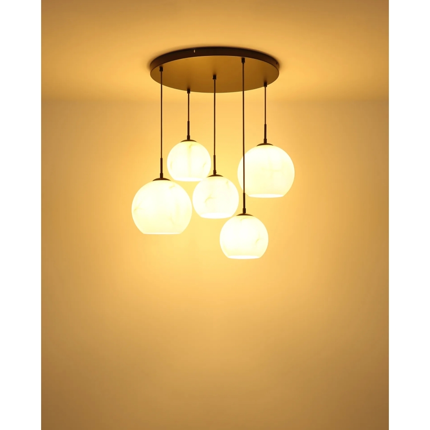 Globo - Lysekrone med kabelophæng 5xE27/60W/230V Ø 75 cm