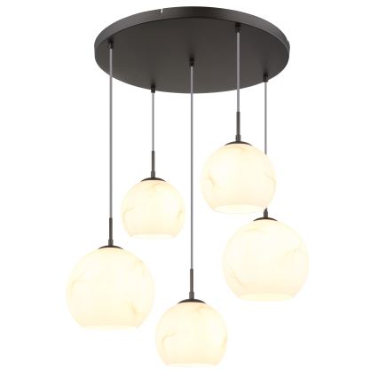 Globo - Lysekrone med kabelophæng 5xE27/60W/230V Ø 75 cm
