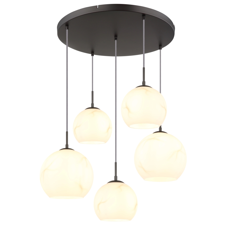 Globo - Lysekrone med kabelophæng 5xE27/60W/230V Ø 75 cm