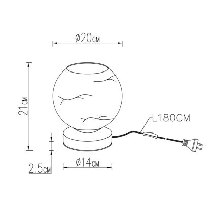 Globo - Bordlampe 1xE27/60W/230V