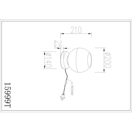 Globo - Bordlampe 1xE27/60W/230V