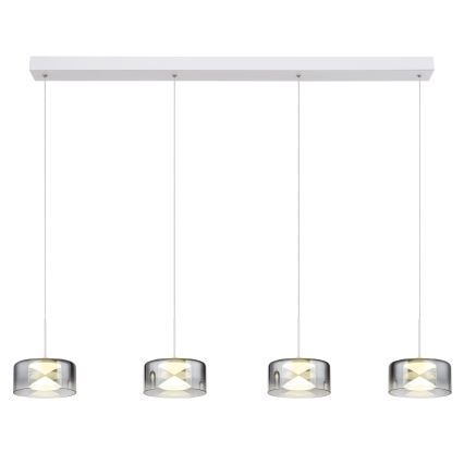 Globo - LED-pendel på wire LED/24W/230V hvid/røgfarvet