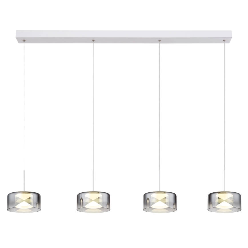 Globo - LED-pendel på wire LED/24W/230V hvid/røgfarvet