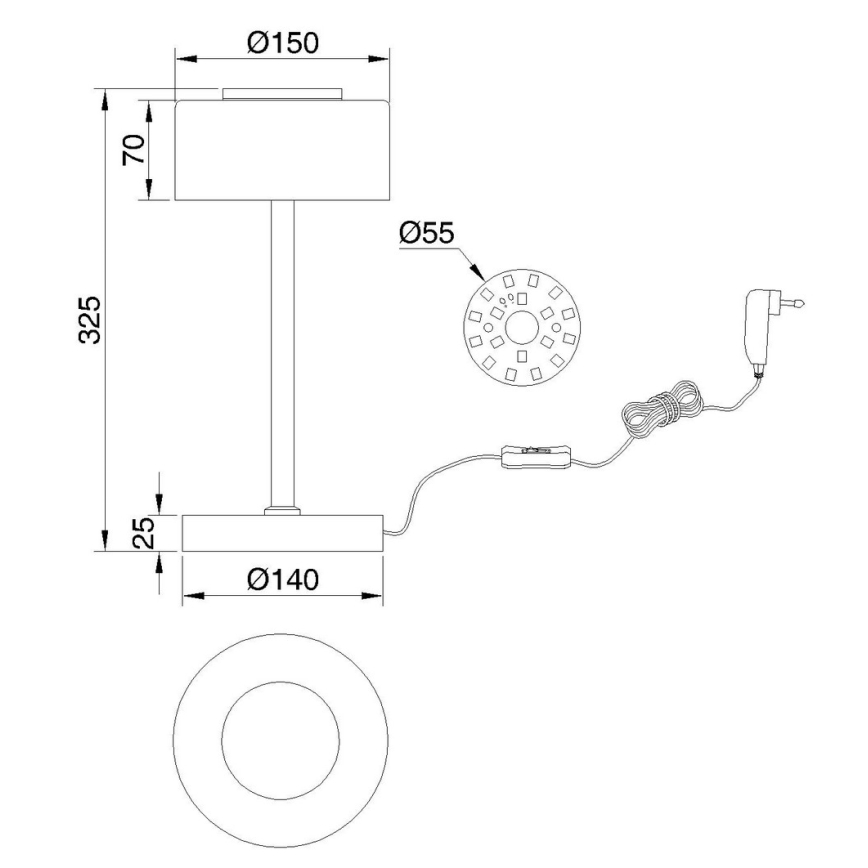 Globo - LED bordlampe LED/6W/230V