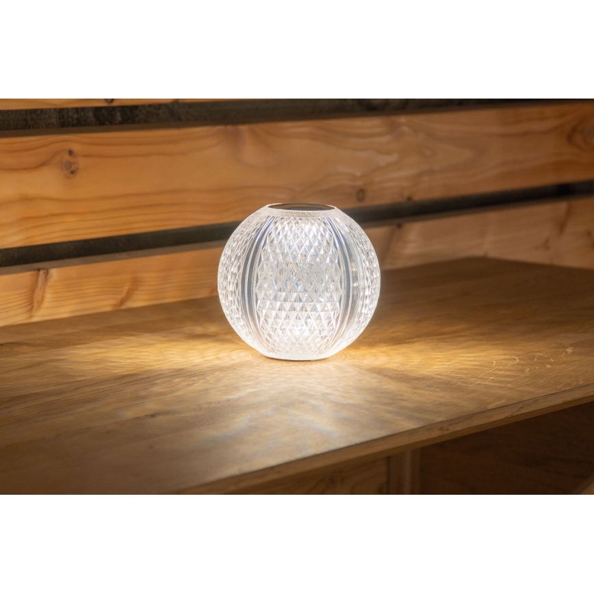 Globo - LED bordlampe m. touch-funktion dæmpbar LED/2W/5V 1200 mAh USB transparent