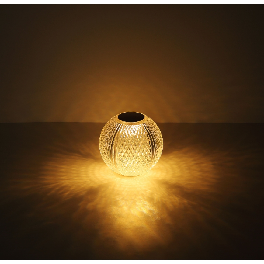 Globo - LED bordlampe m. touch-funktion dæmpbar LED/2W/5V 1200 mAh USB transparent