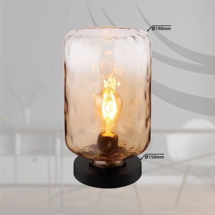 Globo - Bordlampe 1xE27/60W/230V brun