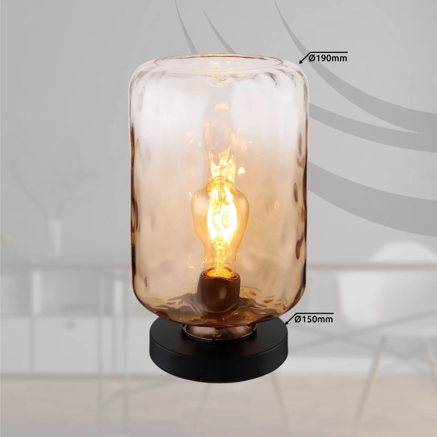 Globo - Bordlampe 1xE27/60W/230V brun