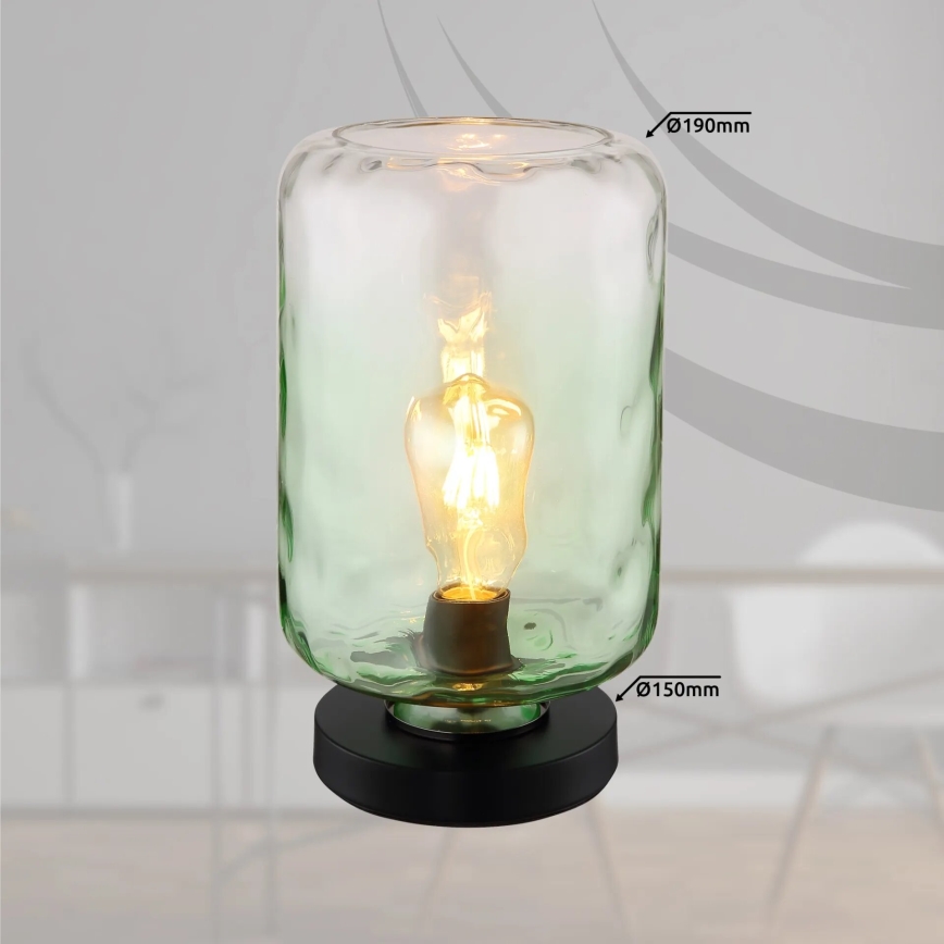 Globo - Bordlampe 1xE27/60W/230V grøn