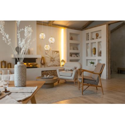 Globo - LED-pendel på wire LED/24W/230V 3000K guld