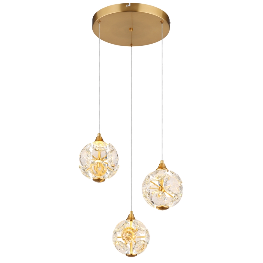 Globo - LED-pendel på wire LED/24W/230V 3000K guld
