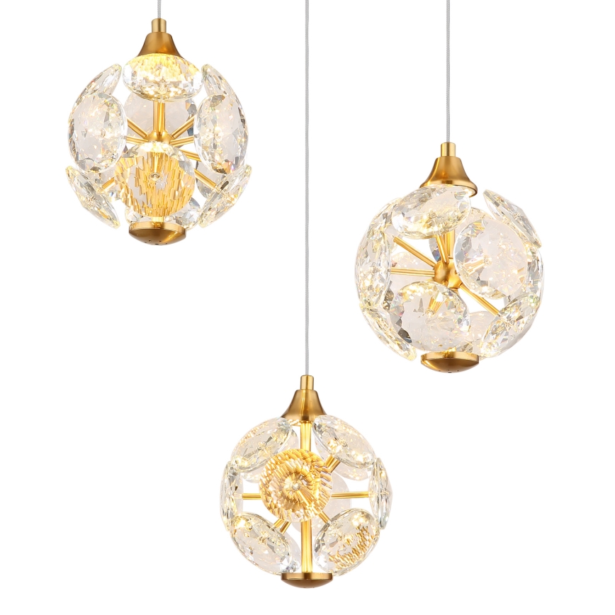 Globo - LED-pendel på wire LED/24W/230V 3000K guld