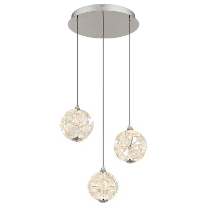 Globo - LED-pendel på wire LED/24W/230V